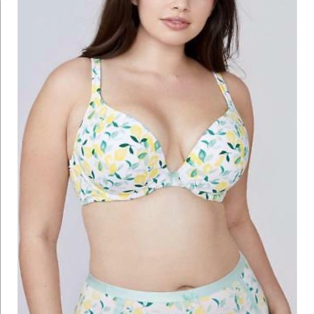 Cacique cotton boost plunge bra